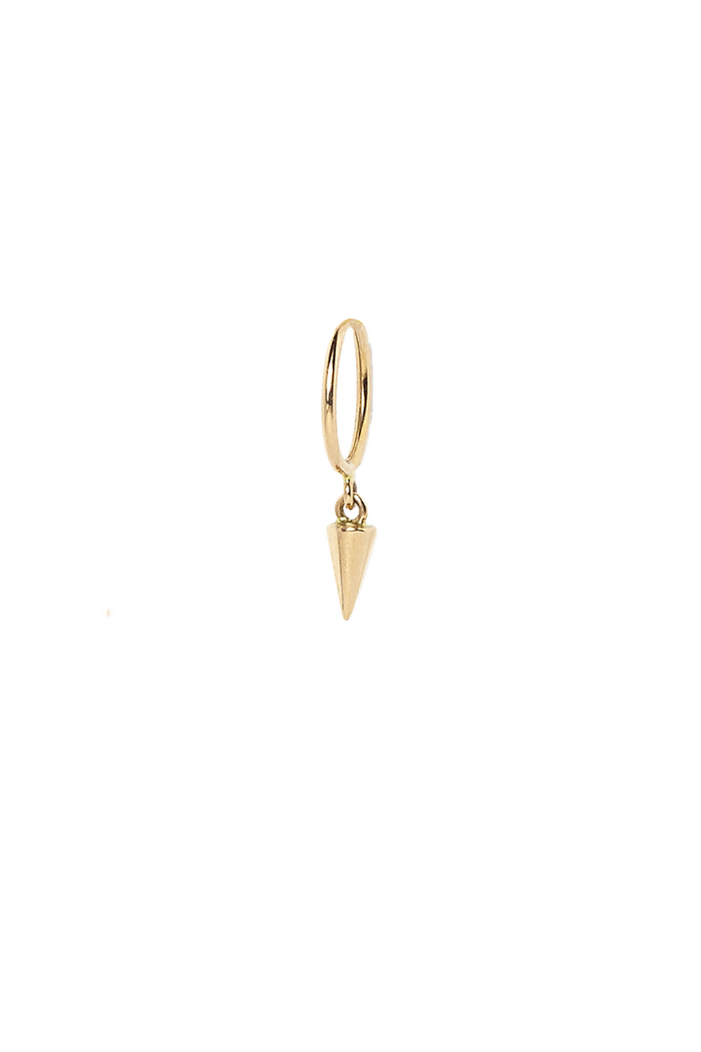 The Cone - 18K yellow gold hoop earrings and a cone charm
