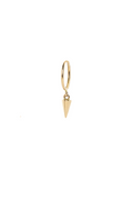 The Cone - 18K yellow gold hoop earrings and a cone charm