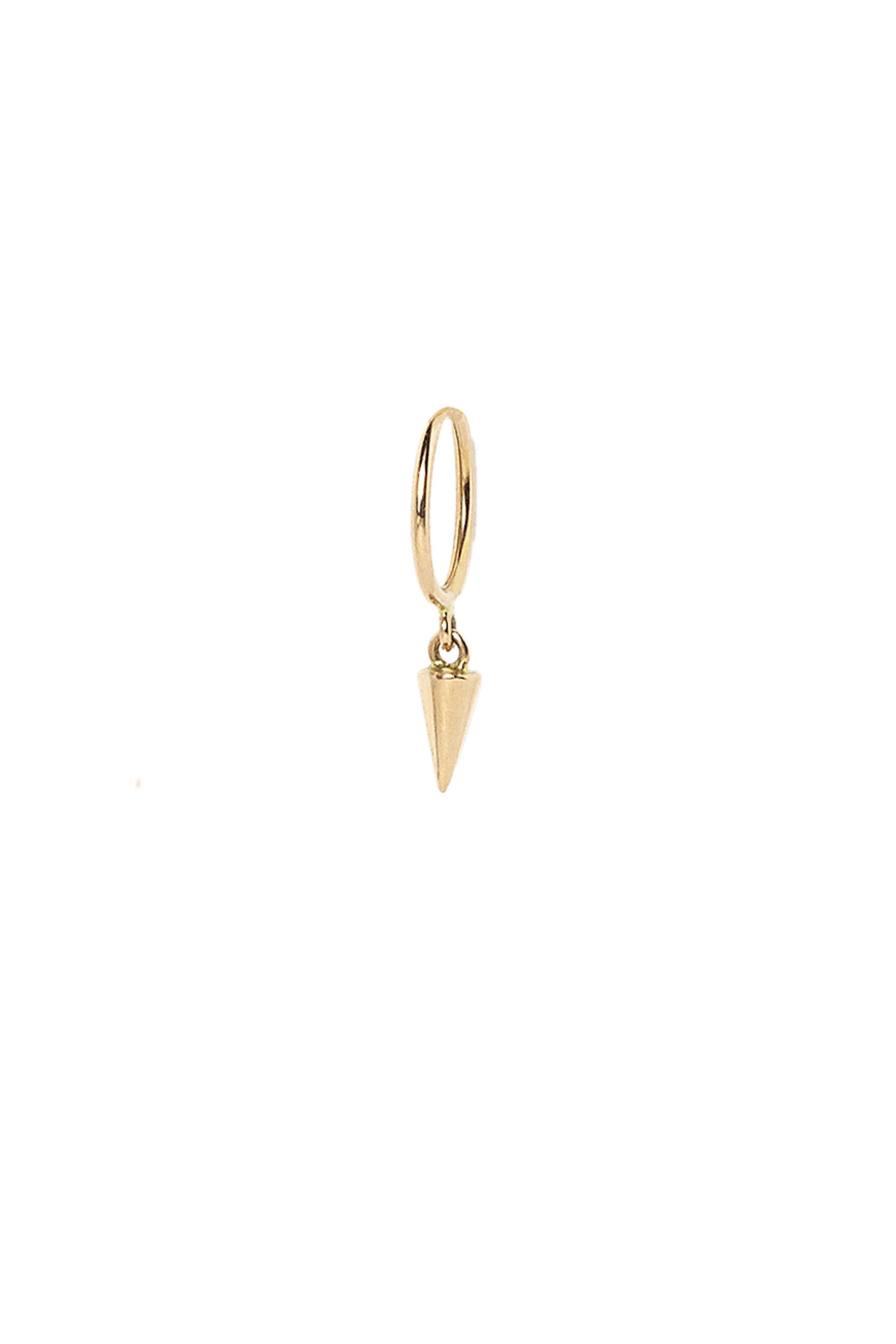 The Cone - 18K yellow gold hoop earrings and a cone charm