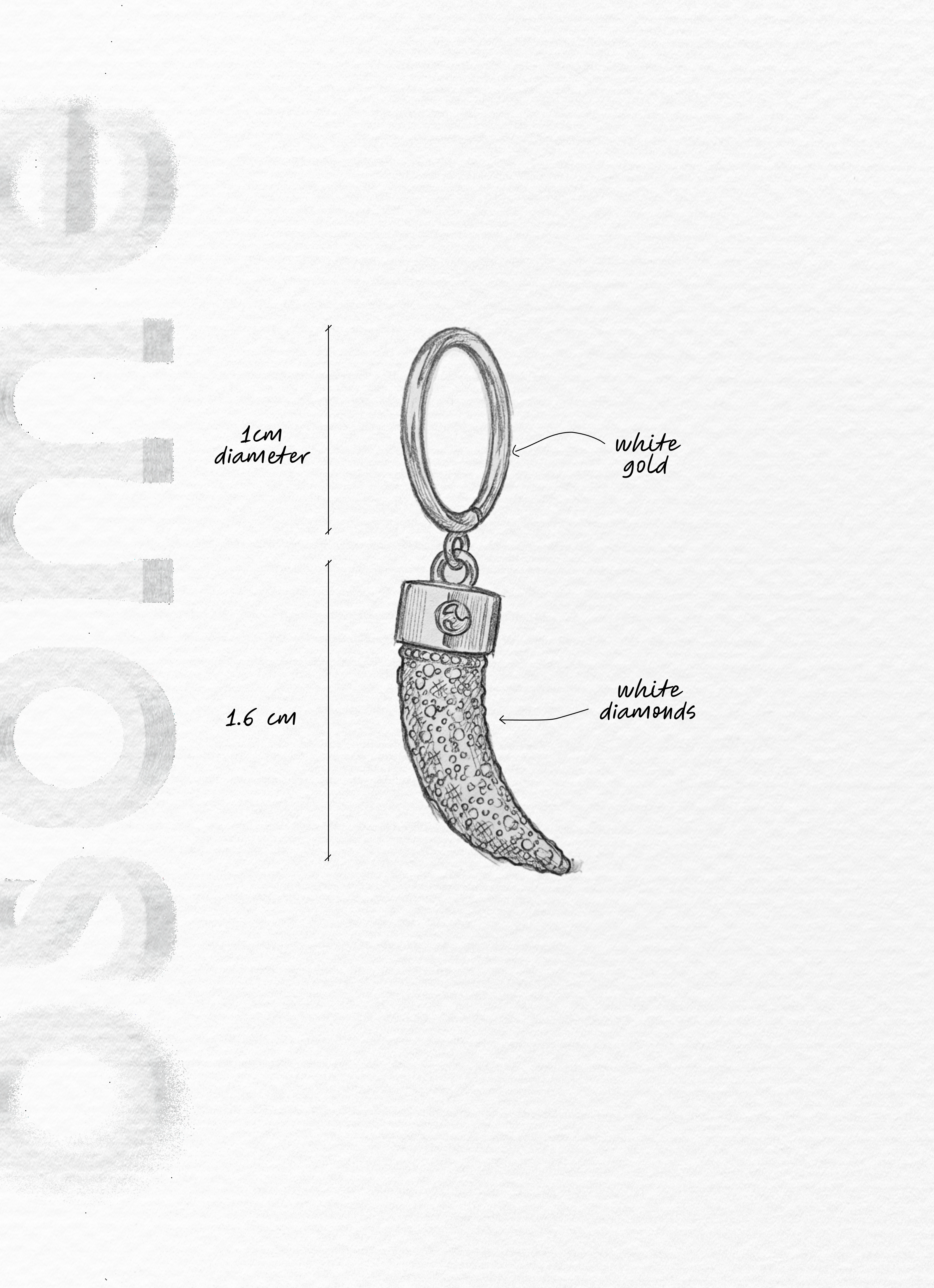 THE CLAW WITH WHITE DIAMONDS
