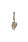 The Feather- 18K yellow gold hoop earrings and a feather charm