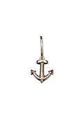 The Anchor - 18K yellow gold hoop earrings and an anchor charm
