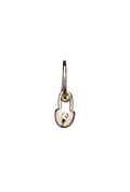 The Safety Pin - 18K yellow gold hoop earrings and a safety pin charm