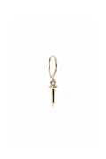 The Nail - 18K yellow gold hoop earrings and a nail charm