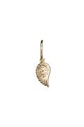 The Wing -18K yellow gold hoop earrings and a wing charm